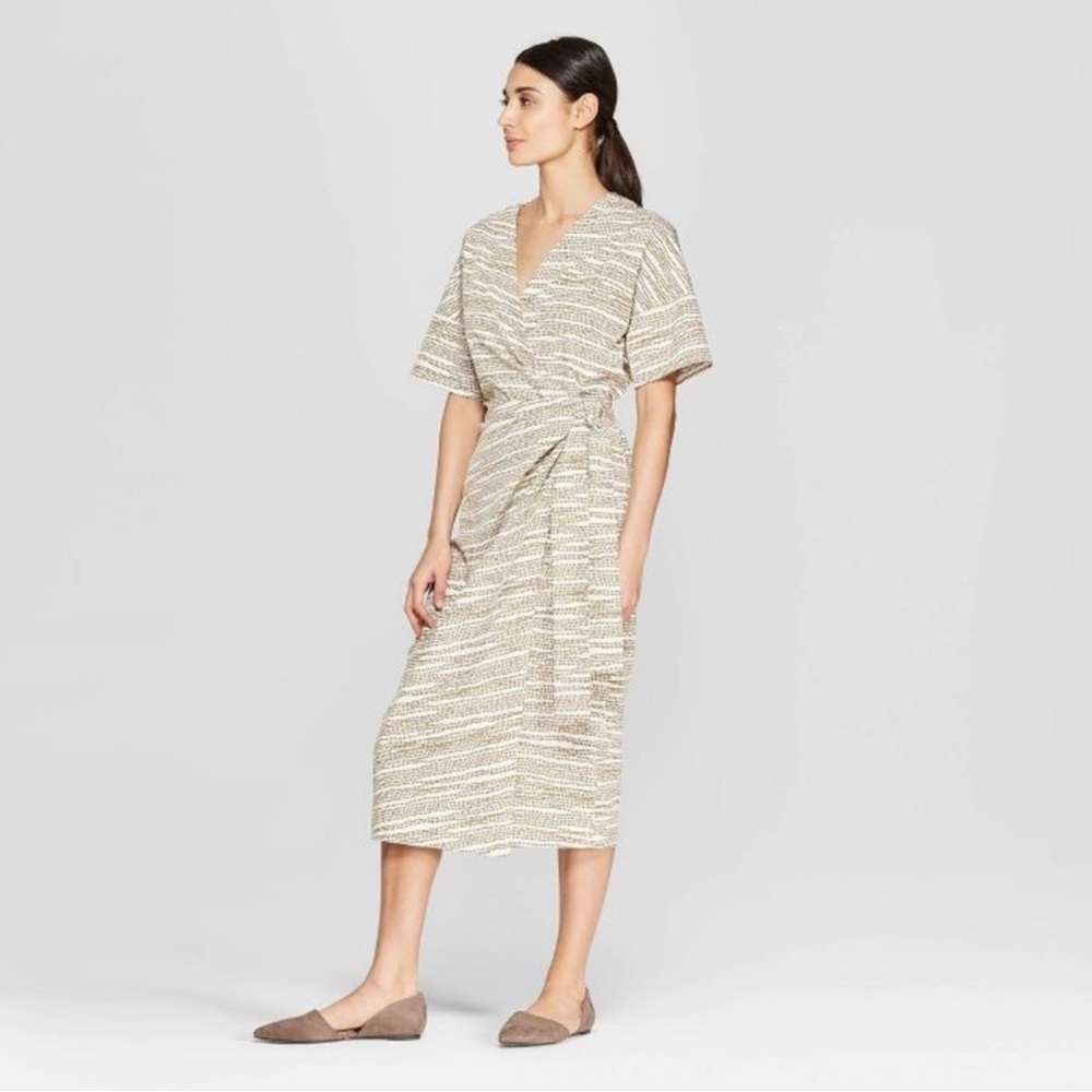 Cream, tan prologue mid-length dress